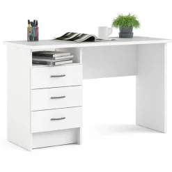 Garnero Arredamenti Scrivania 120x48cm ufficio salvaspazio moderna bianco opaco Office Online