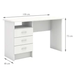 Garnero Arredamenti Scrivania 120x48cm ufficio salvaspazio moderna bianco opaco Office Online