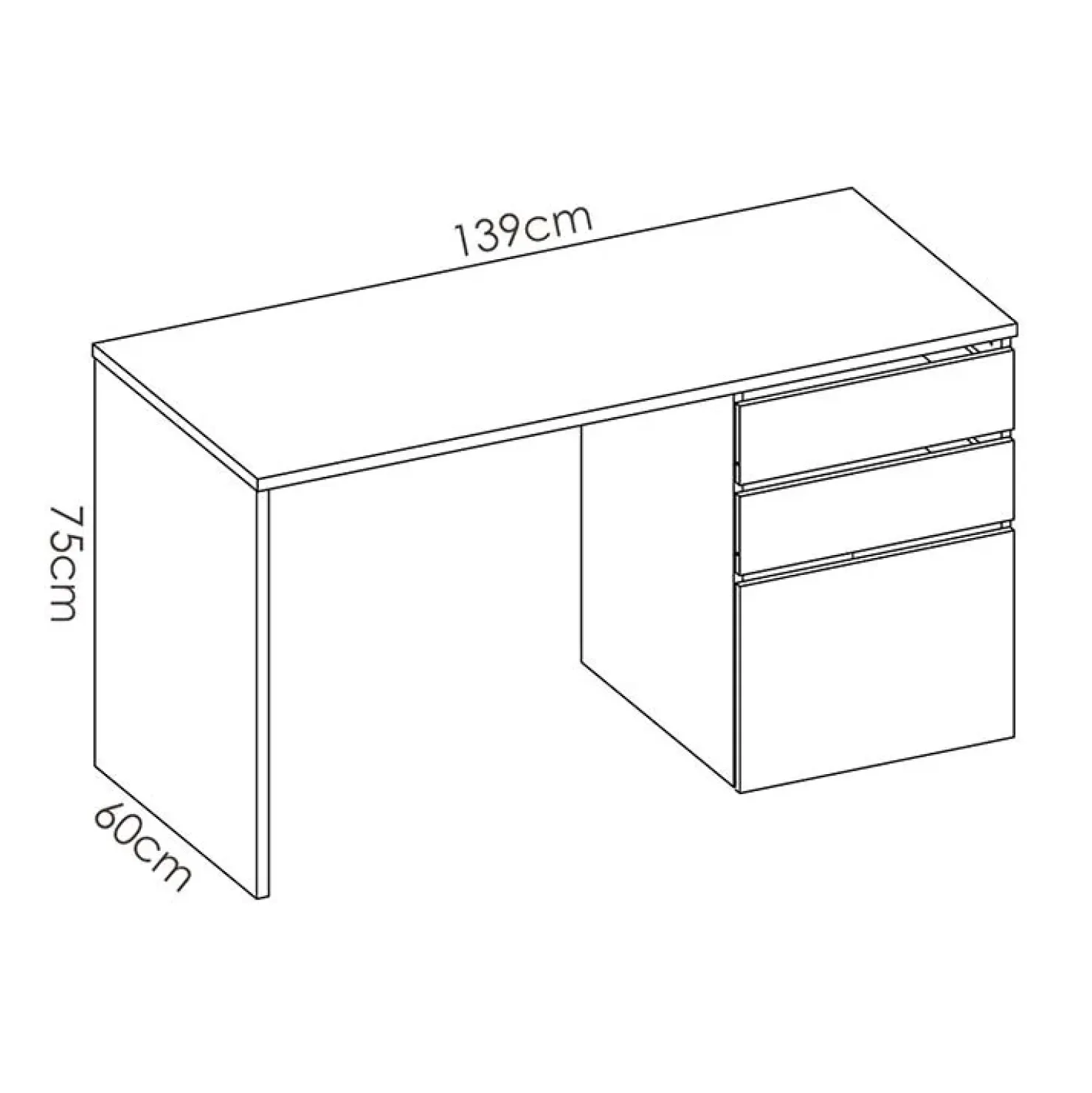 Garnero Arredamenti Scrivania 139x60cm ufficio salvaspazio moderna bianco Virgil Online