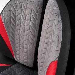 Garnero Arredamenti Sedia da gaming ergonomica con supporto lombare in tessuto grigio nero rosso Buzz Outlet