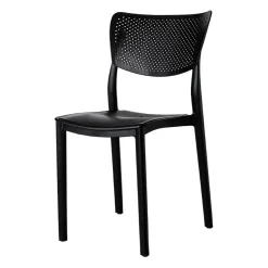 Garnero Arredamenti Sedia da giardino esterno bar dehors impilabile plastica Aura Nero Discount