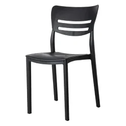 Garnero Arredamenti Sedia da giardino esterno bar dehors impilabile polipropilene antracite Greta Grigio Sale