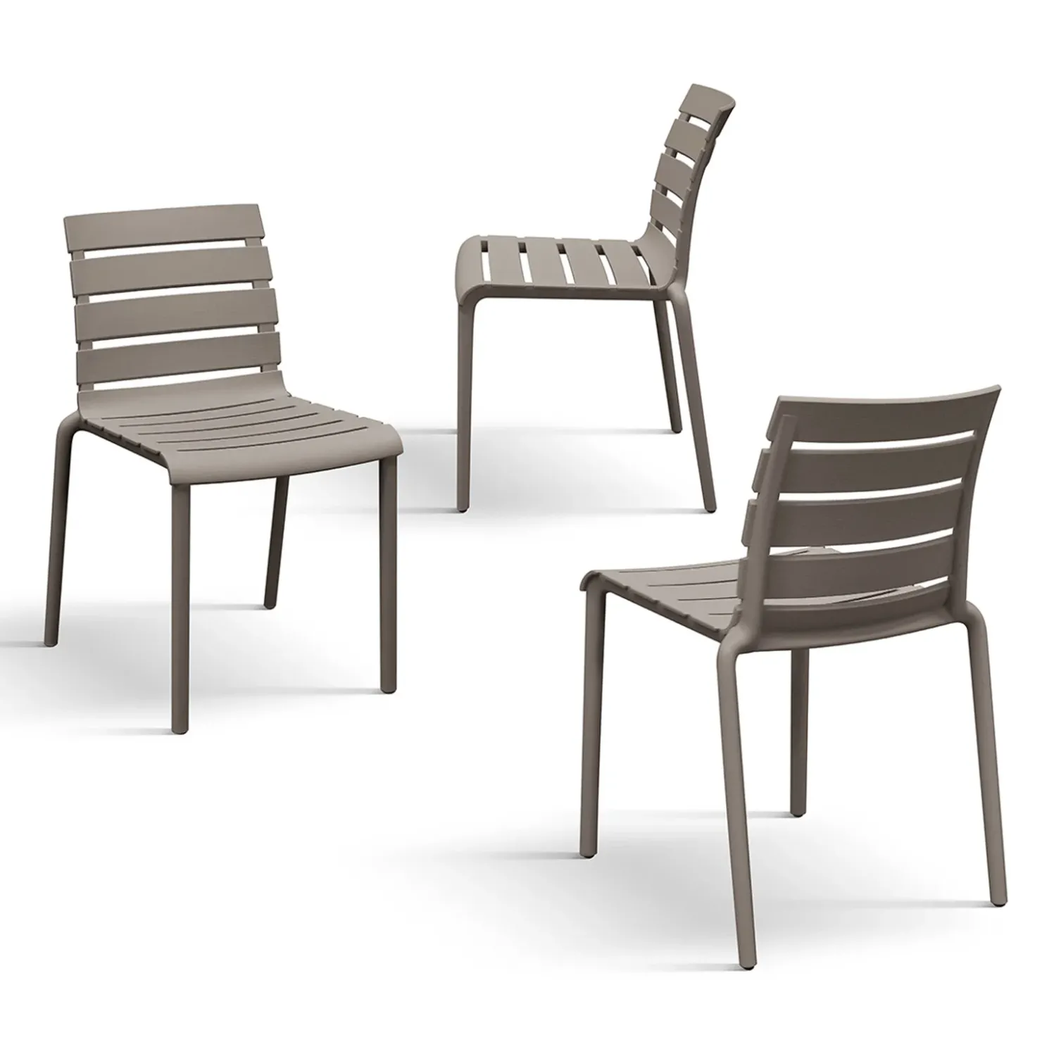 Garnero Arredamenti Sedia da giardino esterno bar dehors impilabile in polipropilene Cesca Tortora Best