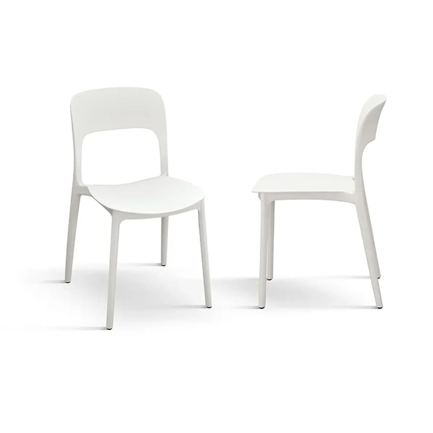 Garnero Arredamenti Sedia da giardino esterno bar dehors impilabile polipropilene bianca Halyard Bianco Hot