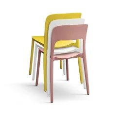 Garnero Arredamenti Sedia da giardino esterno bar dehors impilabile polipropilene bianca Halyard Bianco Hot