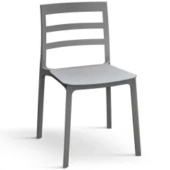 Garnero Arredamenti Sedia da giardino esterno bar dehors impilabile polipropilene Nature Grigio New