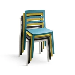 Garnero Arredamenti Sedia da giardino esterno bar dehors impilabile polipropilene Nature Grigio New