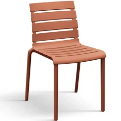 Garnero Arredamenti Sedia da giardino esterno bar dehors impilabile in polipropilene Cesca Arancio