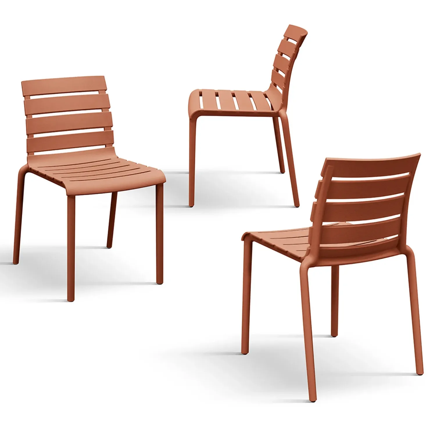 Garnero Arredamenti Sedia da giardino esterno bar dehors impilabile in polipropilene Cesca Arancio