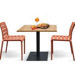 Garnero Arredamenti Sedia da giardino esterno bar dehors impilabile in polipropilene Cesca Arancio