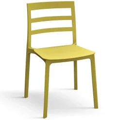 Garnero Arredamenti Sedia da giardino esterno bar dehors impilabile polipropilene Nature Giallo New