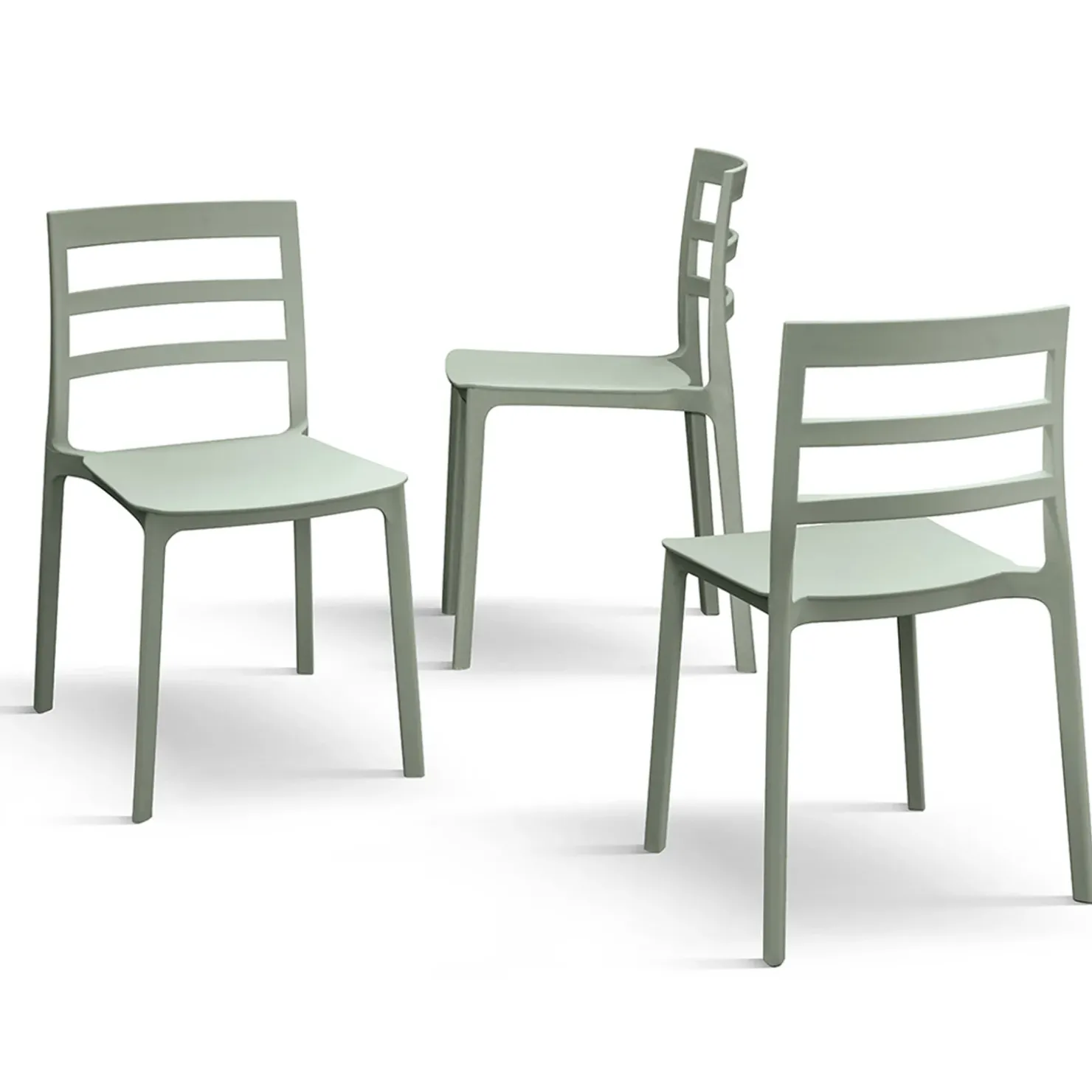 Garnero Arredamenti Sedia da giardino esterno bar dehors impilabile polipropilene Nature Verde Online