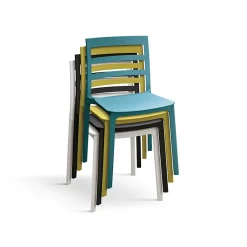 Garnero Arredamenti Sedia da giardino esterno bar dehors impilabile polipropilene Nature Verde Online