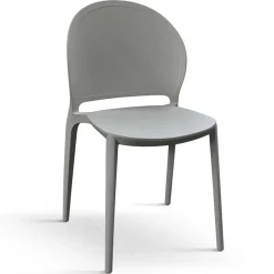 Garnero Arredamenti Sedia da giardino esterno bar dehors impilabile in polipropilene Pelican Grigio Best