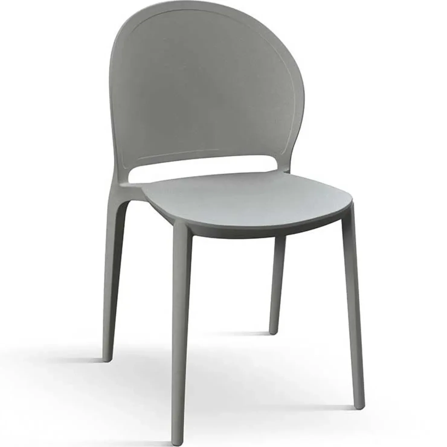 Garnero Arredamenti Sedia da giardino esterno bar dehors impilabile in polipropilene Pelican Grigio Best