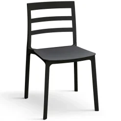 Garnero Arredamenti Sedia da giardino esterno bar dehors impilabile polipropilene Nature Nero Online