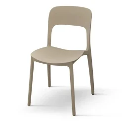 Garnero Arredamenti Sedia da giardino esterno bar dehors impilabile polipropilene Halyard Tortora Outlet