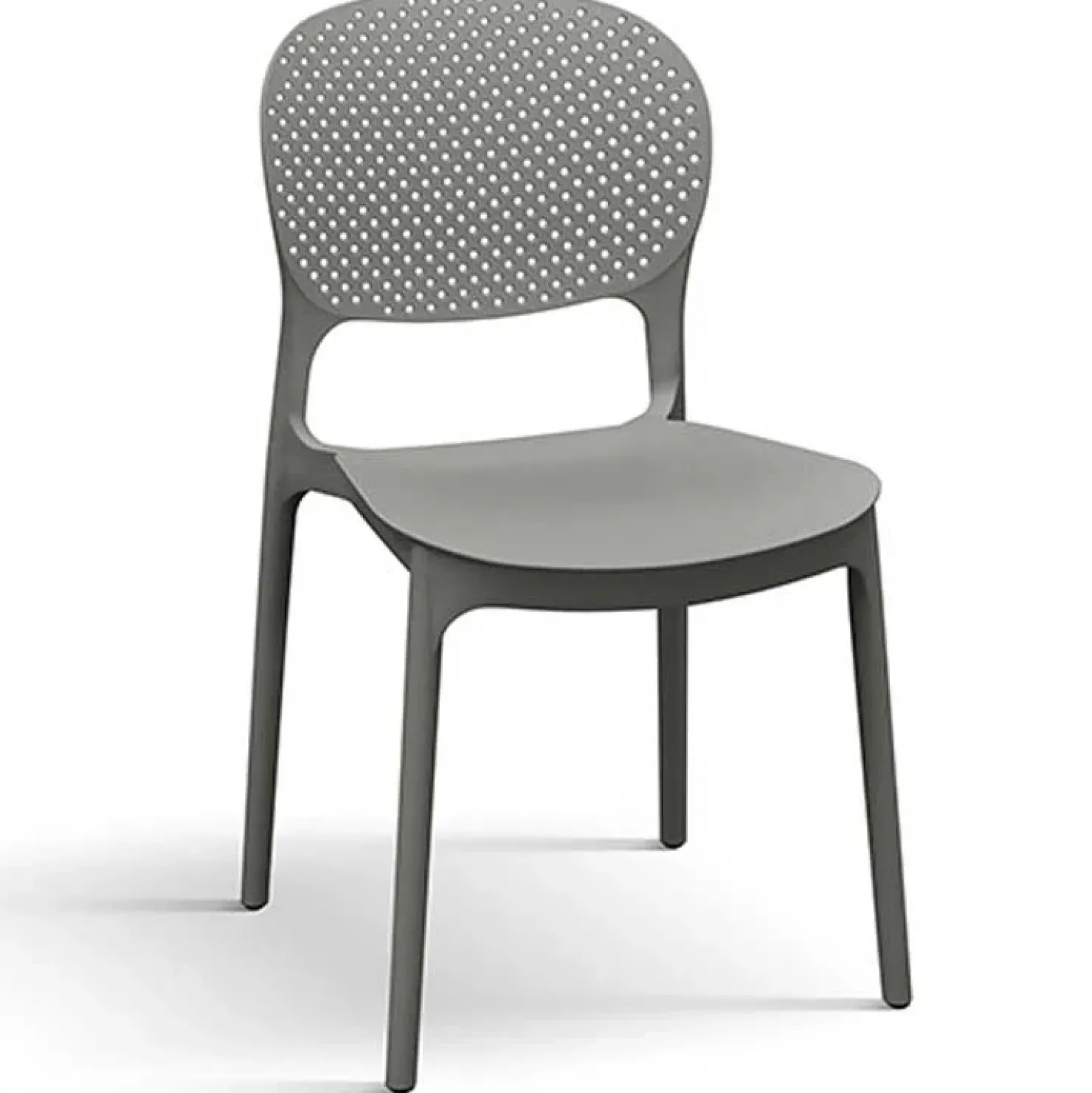 Garnero Arredamenti Sedia da giardino esterno bar dehors impilabile in polipropilene Elbow Grigio Clearance