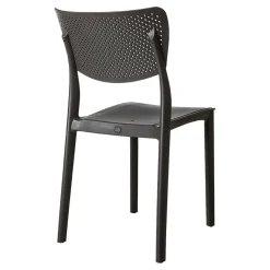 Garnero Arredamenti Sedia da giardino esterno bar dehors impilabile polipropilene antracite Aura Grigio Hot