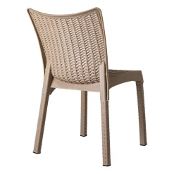 Garnero Arredamenti Sedia da giardino esterno bar dehors polipropilene effetto rattan Rossana Tortora