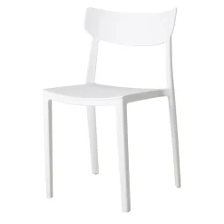 Garnero Arredamenti Sedia da giardino esterno bar dehors impilabile polipropilene Hans Bianco Hot