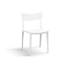 Garnero Arredamenti Sedia da giardino esterno bar dehors impilabile polipropilene Hans Bianco Hot