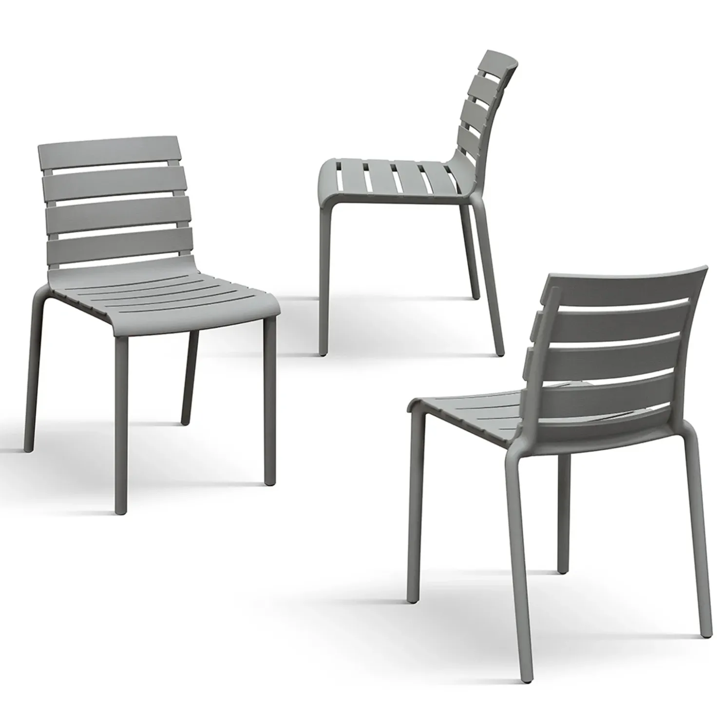 Garnero Arredamenti Sedia da giardino esterno bar dehors impilabile in polipropilene Cesca Grigio Discount