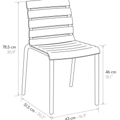 Garnero Arredamenti Sedia da giardino esterno bar dehors impilabile in polipropilene Cesca Grigio Discount