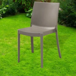 Garnero Arredamenti Sedia da giardino impilabile plastica Olbia Tortora Best