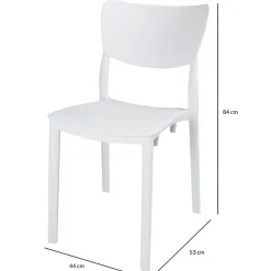 Garnero Arredamenti Sedia da giardino impilabile esterno bar dehors polipropilene Tania Bianco Hot