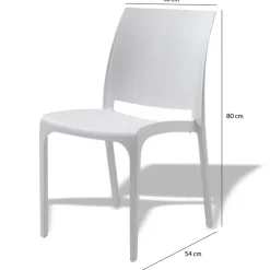 Garnero Arredamenti Sedia da giardino impilabile polipropilene bianca Tape Gihome® Bianco Online