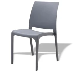 Garnero Arredamenti Sedia da giardino impilabile polipropilene Tape Gihome® Grigio Hot