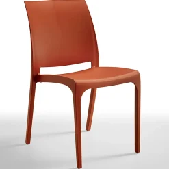 Garnero Arredamenti Sedia da giardino impilabile polipropilene mattone Tape Gihome® Rosso