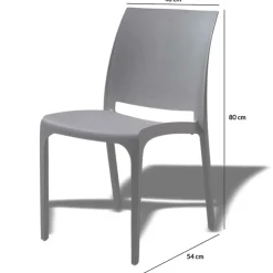 Garnero Arredamenti Sedia da giardino impilabile polipropilene mattone Tape Gihome® Rosso