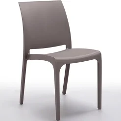 Garnero Arredamenti Sedia da giardino impilabile polipropilene grigio Tape Gihome® Tortora Hot