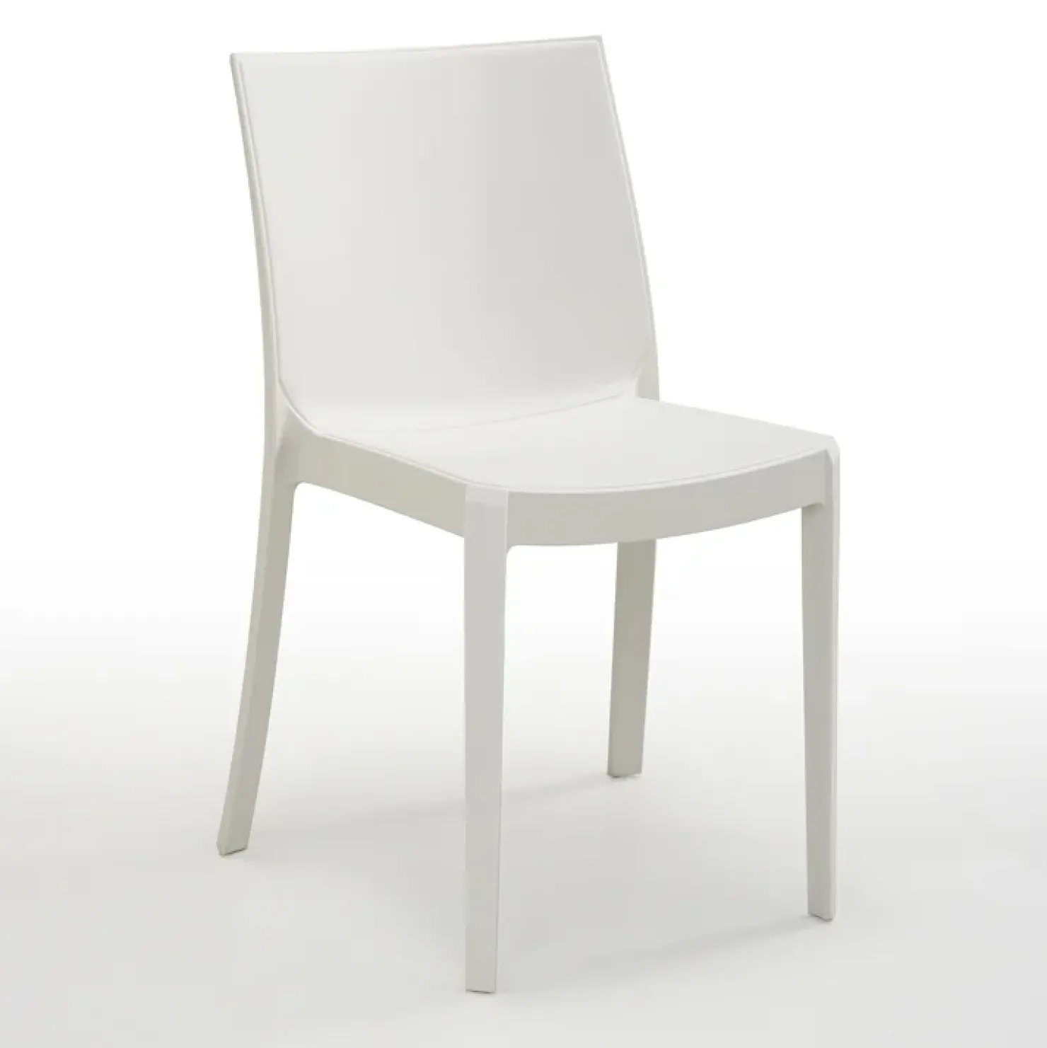 Garnero Arredamenti Sedia da giardino impilabile plastica Olbia Bianco Outlet