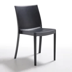 Garnero Arredamenti Sedia da giardino impilabile plastica Olbia Nero Online