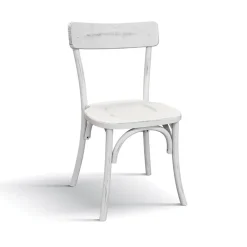 Garnero Arredamenti Sedia da pranzo classica in legno Curzio Bianco Outlet