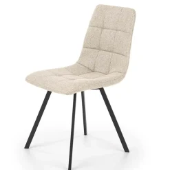 Garnero Arredamenti Sedia da pranzo imbottita in tessuto nero Kristen Beige Outlet