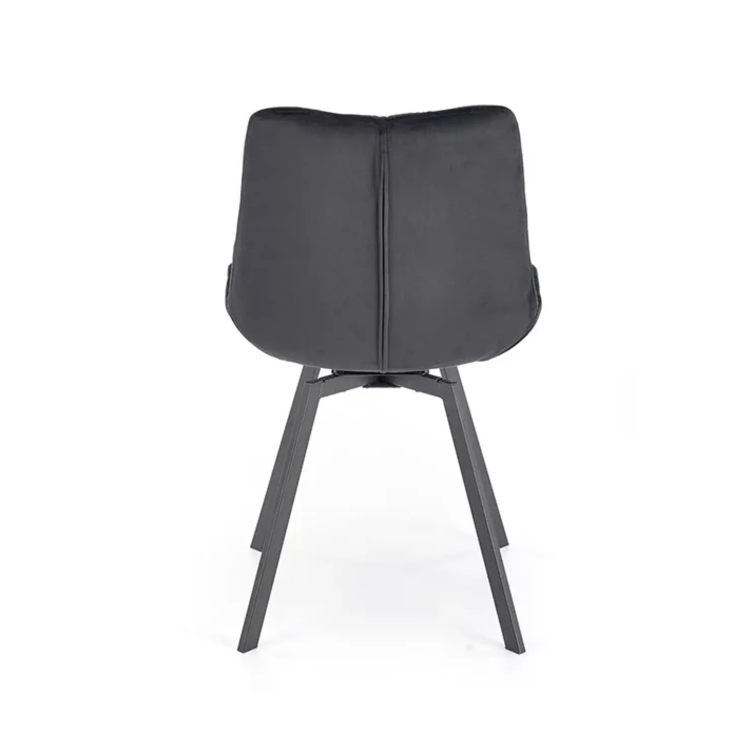 Garnero Arredamenti Sedia da pranzo imbottita in velluto Sango Nero New