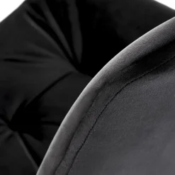 Garnero Arredamenti Sedia da pranzo imbottita in velluto Sango Nero New