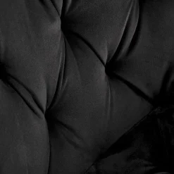 Garnero Arredamenti Sedia da pranzo imbottita in velluto Sango Nero New