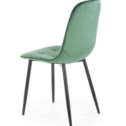 Garnero Arredamenti Sedia da pranzo imbottita in velluto verde Amos Hot