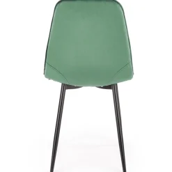 Garnero Arredamenti Sedia da pranzo imbottita in velluto verde Amos Hot