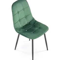 Garnero Arredamenti Sedia da pranzo imbottita in velluto verde Amos Hot