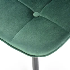 Garnero Arredamenti Sedia da pranzo imbottita in velluto verde Amos Hot