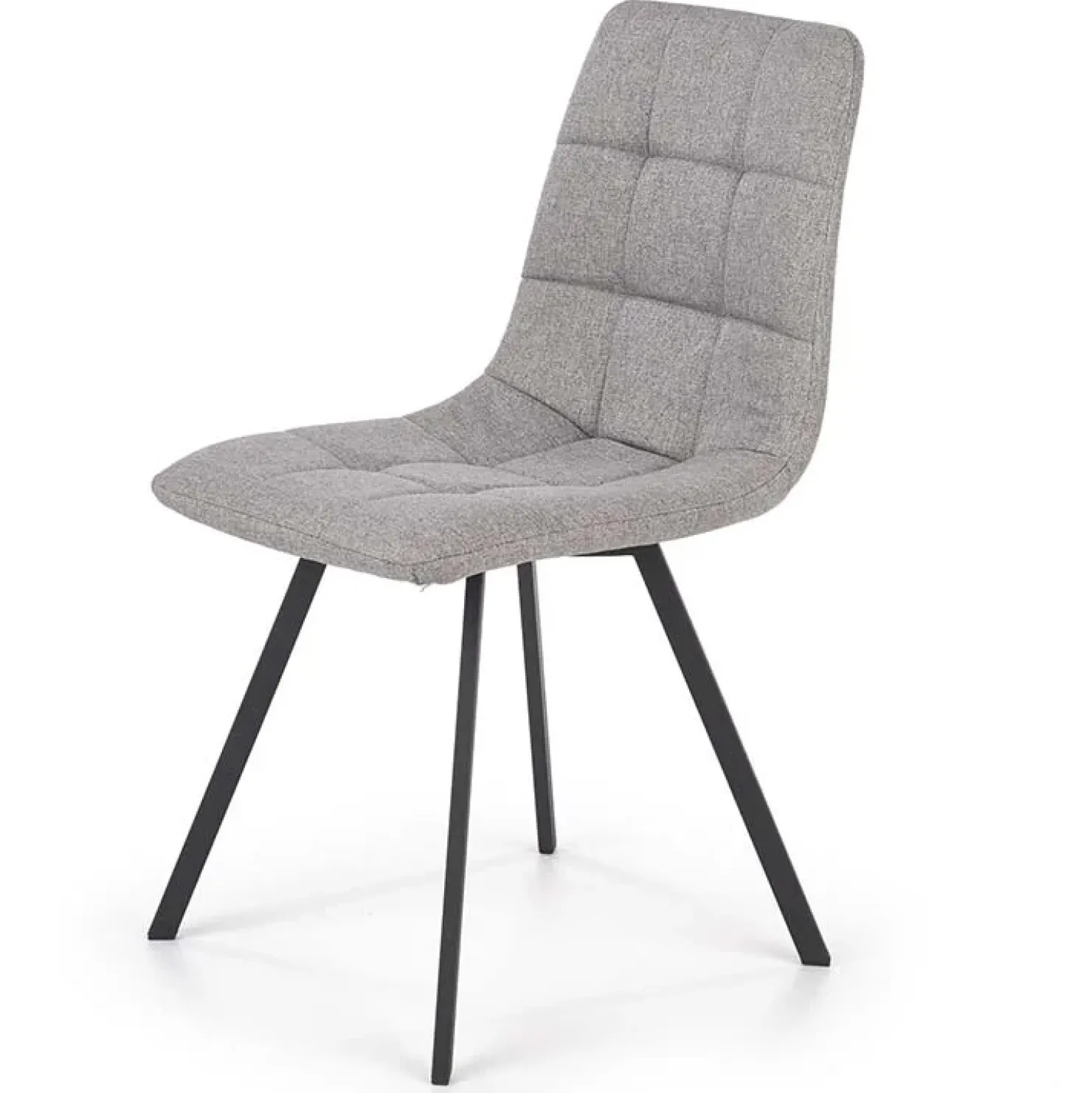 Garnero Arredamenti Sedia da pranzo imbottita in tessuto nero Kristen Grigio Sale
