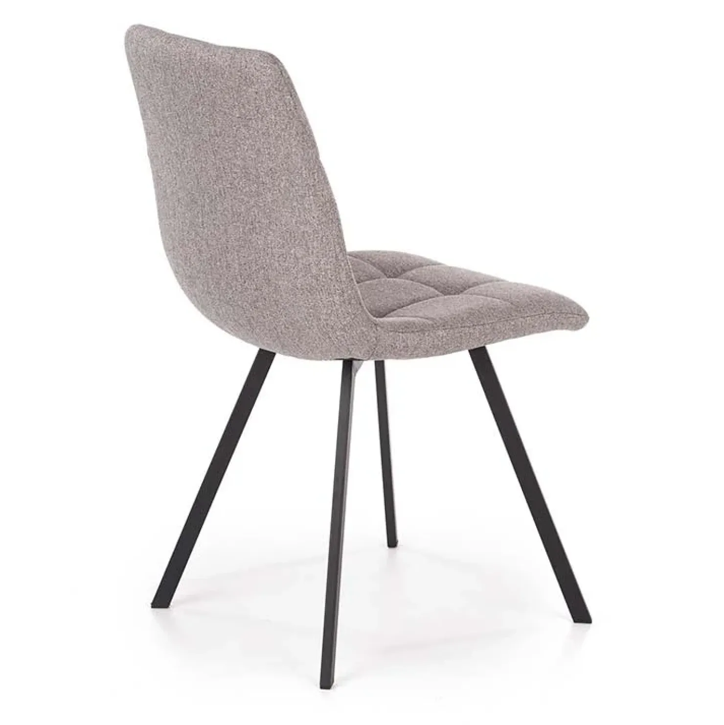 Garnero Arredamenti Sedia da pranzo imbottita in tessuto nero Kristen Grigio Sale