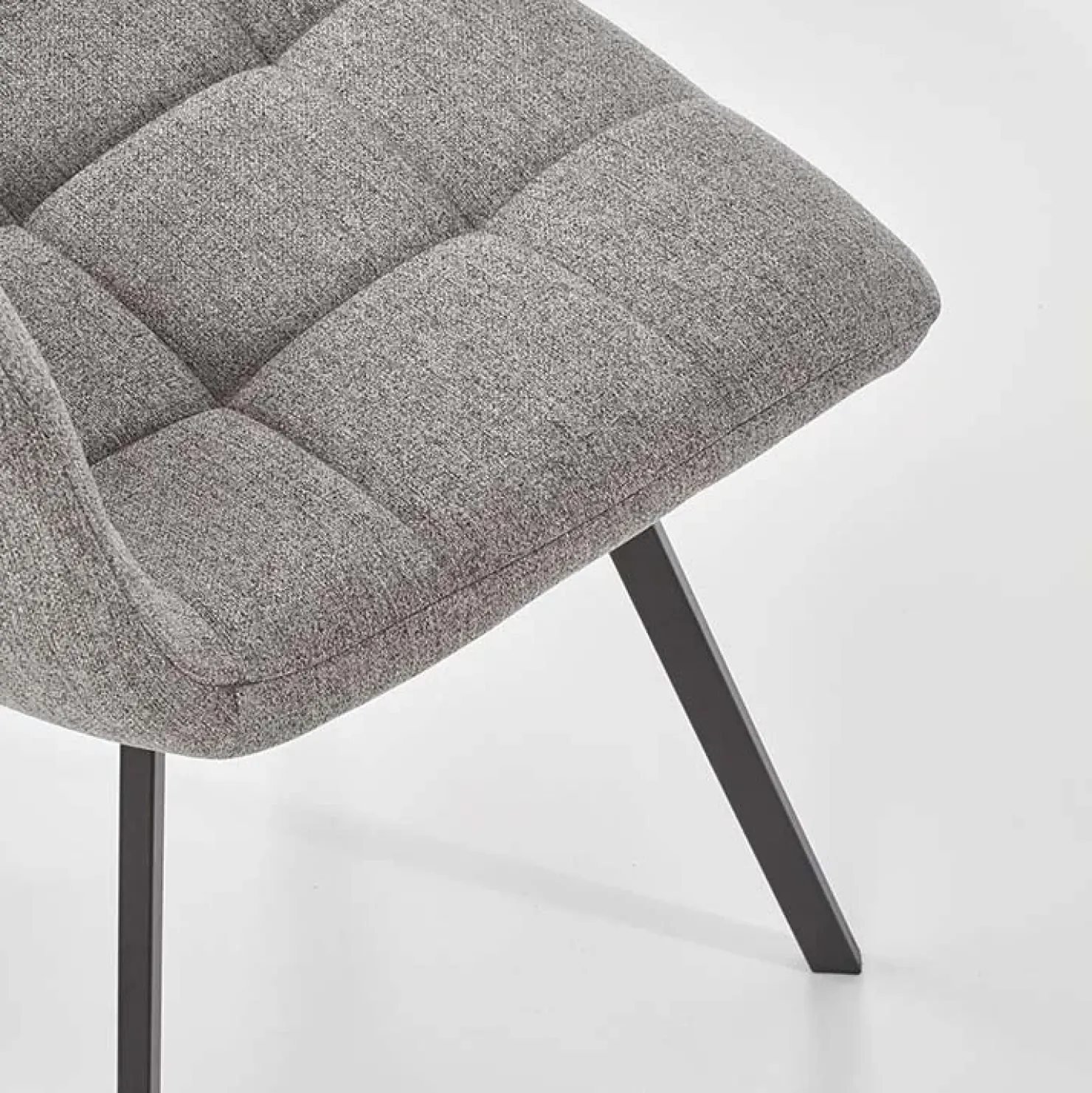 Garnero Arredamenti Sedia da pranzo imbottita in tessuto nero Kristen Grigio Sale