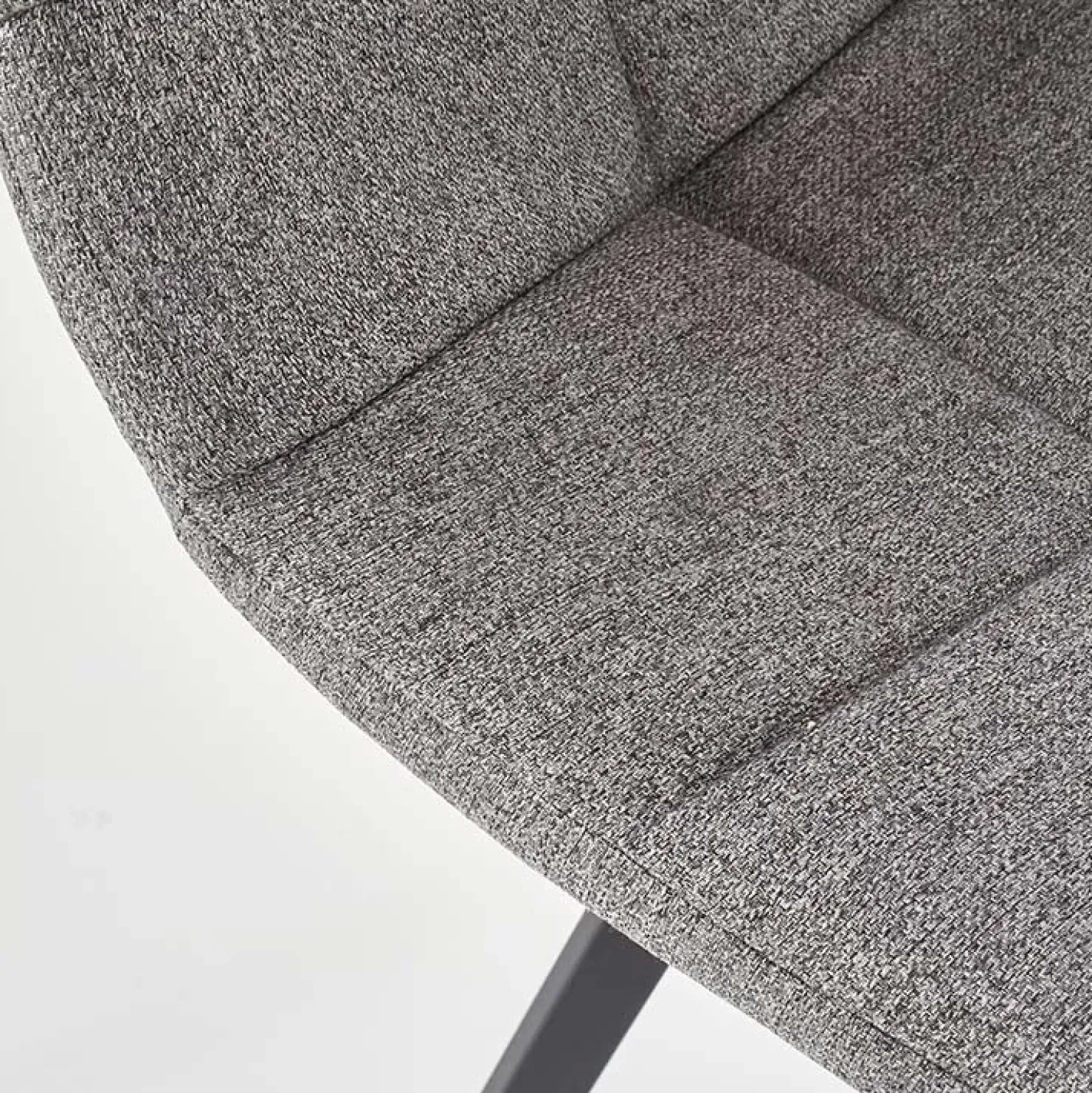 Garnero Arredamenti Sedia da pranzo imbottita in tessuto nero Kristen Grigio Sale